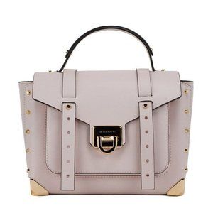 NEW Michael Kors Manhattan Medium Top Handle Satchel Bag Powder Blush Leather